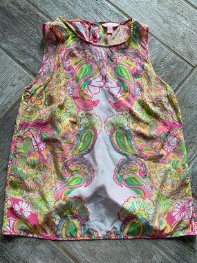 Lilly Pulitzer Iona silk blouse Medium
